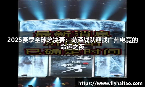 2025赛季全球总决赛：菏泽战队迎战广州电竞的命运之夜