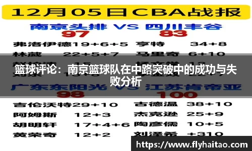 篮球评论：南京篮球队在中路突破中的成功与失败分析